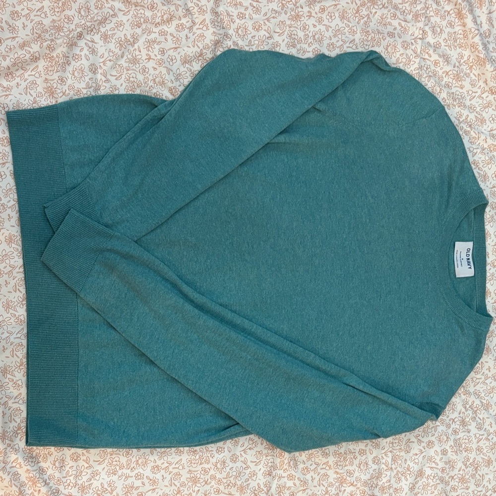 Old Navy Men's Teal Crewneck Sweater
